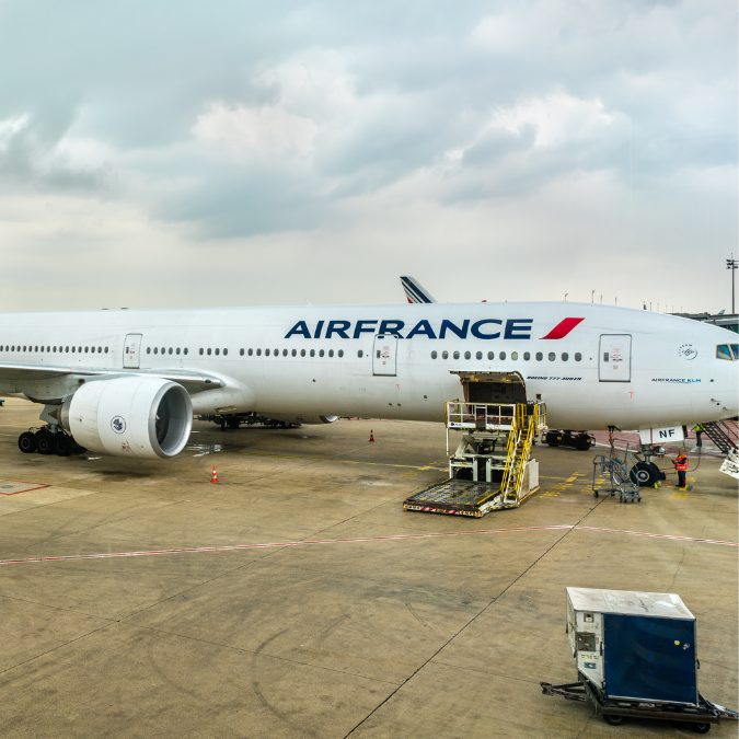 Big white plane with airfrance written on the side at an airport Best International Airlines To Fly To Europe