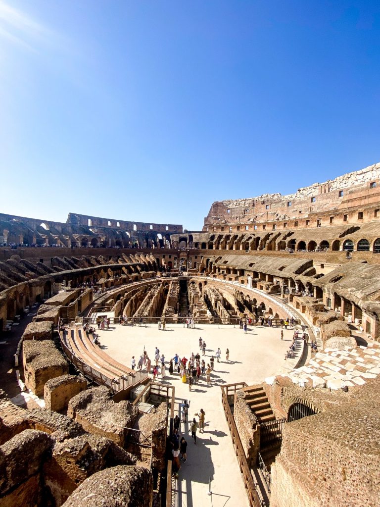 view of the colosseum in rome italy where