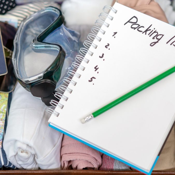 packing list for white water rafting green pencil 