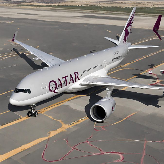 Big white plane with qatar written on the side at an airport Best International Airlines To Fly To Europe