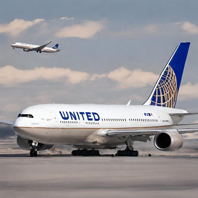 Big white plane with United airways written on the side at an airport Best International Airlines To Fly To Europe