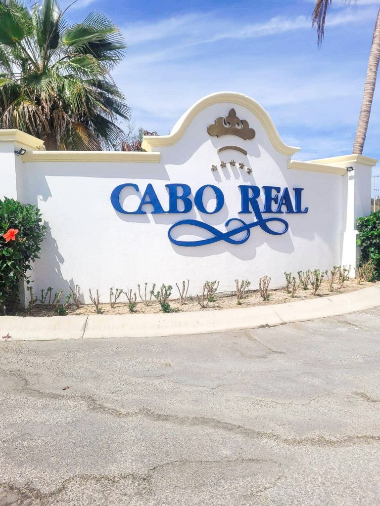 sign of cabo real golf course in Cabo San Lucas Mexico